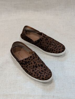 Zara Brown Leopard Print Slip-On Sneakers